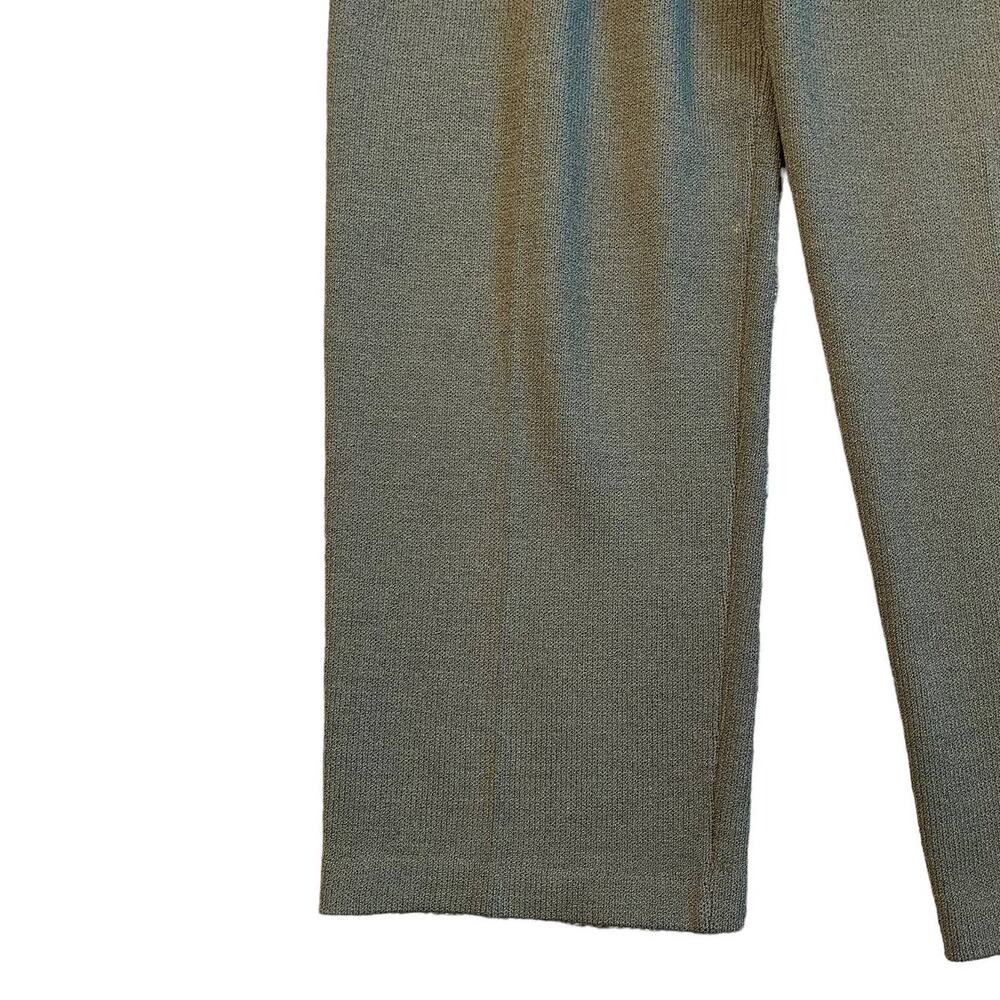 Vintage St. John by Marie Gray Olive Green Wool Knit Sweater Pants Trousers SZ 8 - Picture 3 of 6